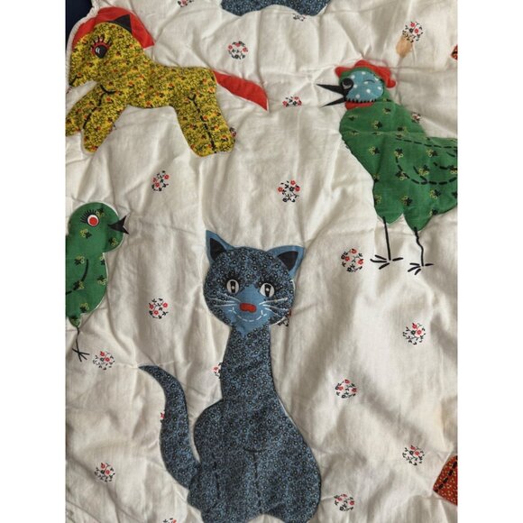 Vintage Baby/Child Quilt Blanket With Animals by Galante Studio - Picture 2 of 12